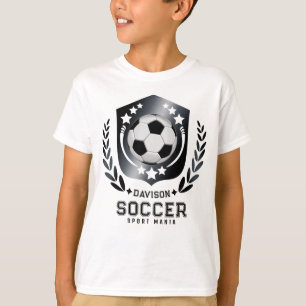 School Kids Soccer Crest Sporty Birthday Gifts T-Shirt