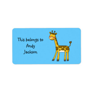 School Labels ( cute giraffe )