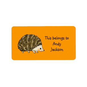 School Labels ( hedgehog )