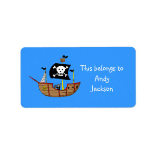 School Labels ( pirate ship )