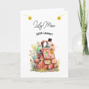 School Leavers Cute Back Pack Card