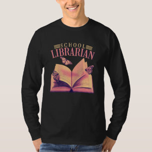 School Librarian Book Reading T-Shirt