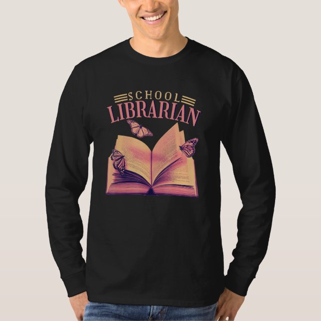 School Librarian Book  Reading T-Shirt (Front)