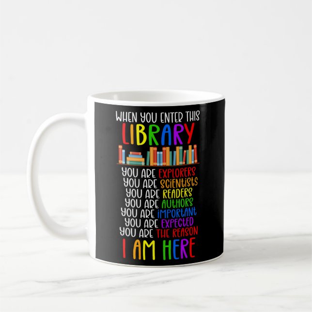 School Librarian Library Worker Appreciation Coffee Mug (Left)
