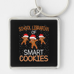 School Librarian Mart Cookies Christmas Gift Key Ring