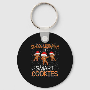 School Librarian Mart Cookies Christmas Gift Key Ring