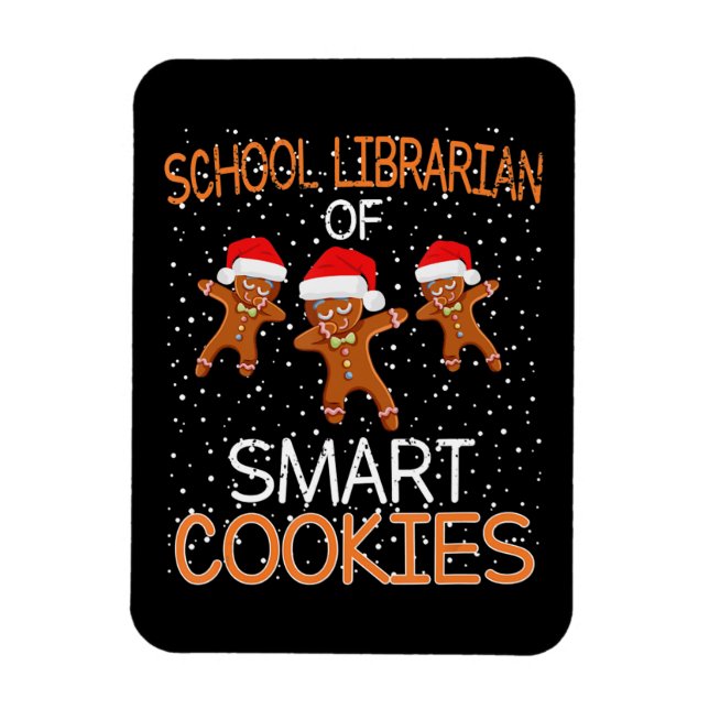 School Librarian Mart Cookies Christmas Gift Magnet (Vertical)