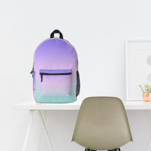 School Lilac Ombre Custom Name Printed Backpack