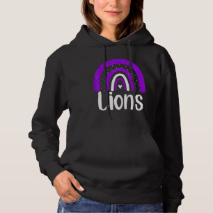School Lions Mascot Rainbow Lion Sports Spirit Hoodie