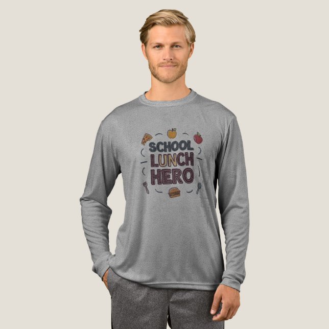 School Lunch Hero Tri-Blend Shirt (Full Front)