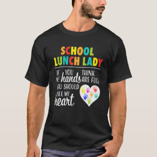 School Lunch Lady Cute Heart Appreciation Gift T-Shirt