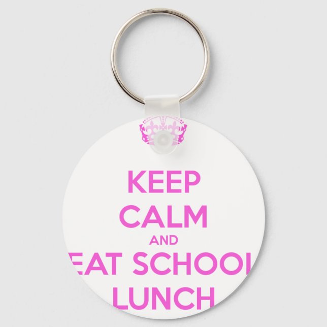 School Lunch Lady Loves Nutrition Key Ring (Front)