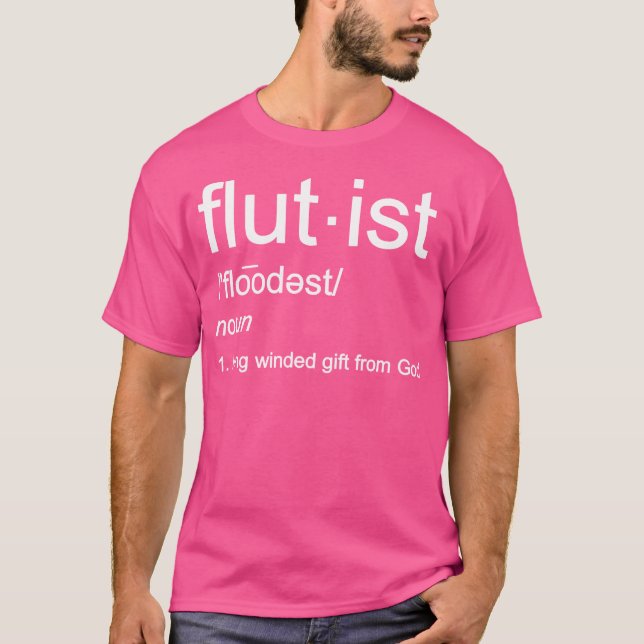 School Marching Band Funny Flute T-Shirt (Front)