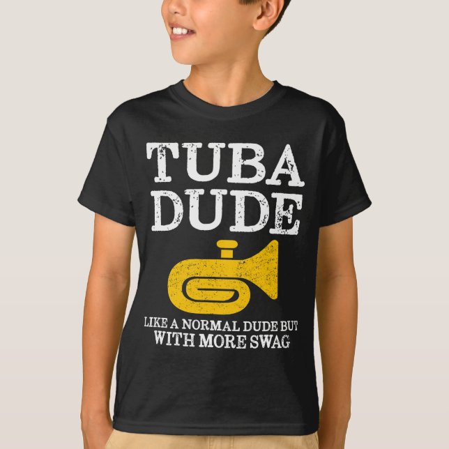 School Marching Band Funny Tuba T-Shirt (Front)