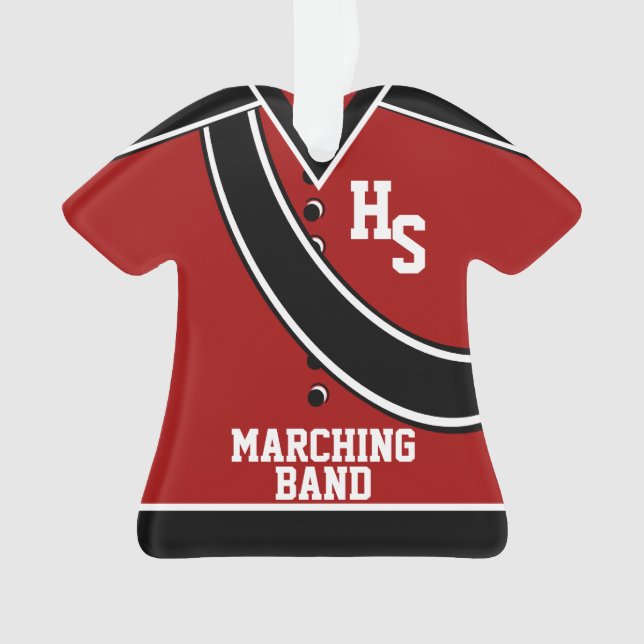 School Marching Band Ornament (Front)