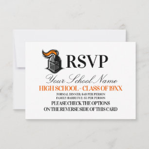 School Mascot Class Reunion RSVP Card