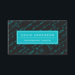 School Math Teacher Mathematics Equation Teal Blue Business Card<br><div class="desc">School Math Teacher Mathematics Equation Teal Blue Business Card Template. You are able to change the background colour by clicking the "Customise it" button. All text style,  colours,  sizes can be modified to fit your needs. If you need any customisation,  please contact me.</div>