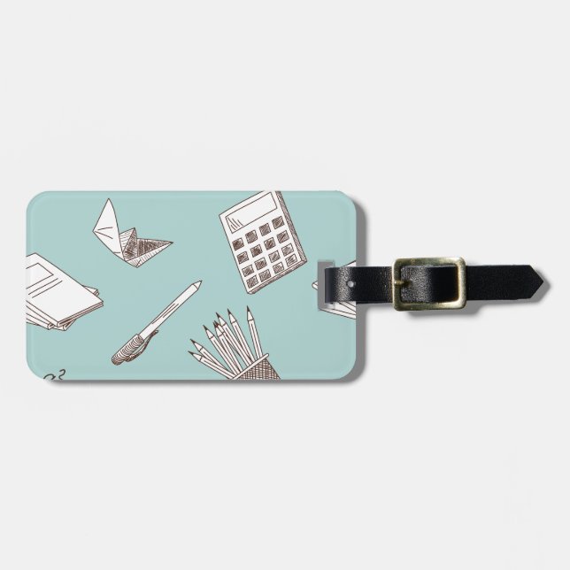 School Maths Luggage Tag (Front Horizontal)