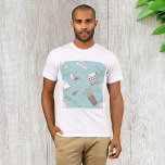 School Maths T-Shirt<br><div class="desc">A selection of mathematics equations and maths equipment. This design looks really effective on this Mens T-Shirt</div>