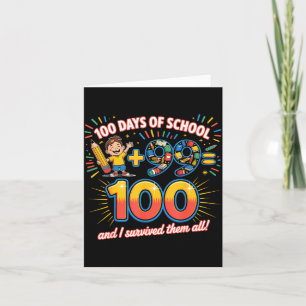 School Milestone 100 Days Learning Design Teachers Card
