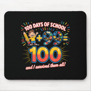 School Milestone 100 Days Learning Design Teachers Mouse Pad