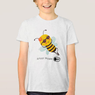 "School Mode: OFF - Chillin' Bee" Tri-Blend Shirt