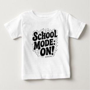 School Mode: ON! ,Vintage-Inspired Design Baby T-Shirt