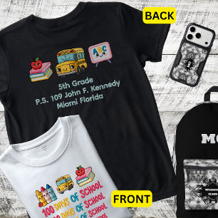 School Name Celebrate 100th Days Tri-Blend Shirt