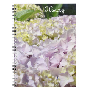 School Notebook custom History Hydrangrea Flowers
