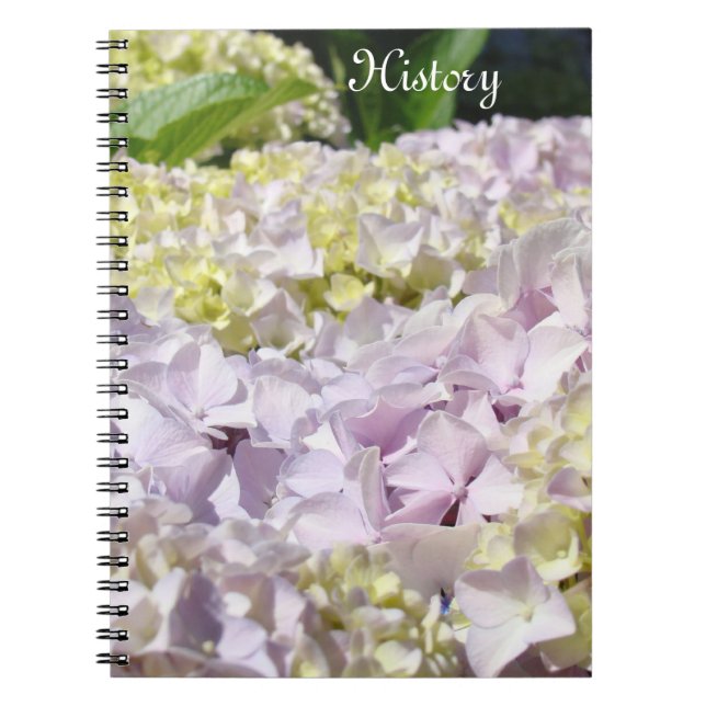 School Notebook custom History Hydrangrea Flowers (Front)