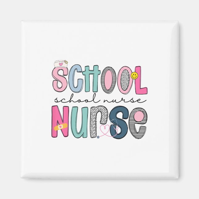 School Nurse Appreciation Day For Best Nurses Back Magnet (Front)