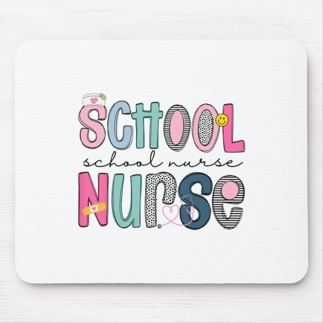 School Nurse Appreciation Day For Best Nurses Back Mouse Pad (Front)