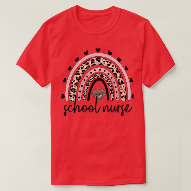 School Nurse Appreciation Gifts RN School Nursing  T-Shirt (Design Front)