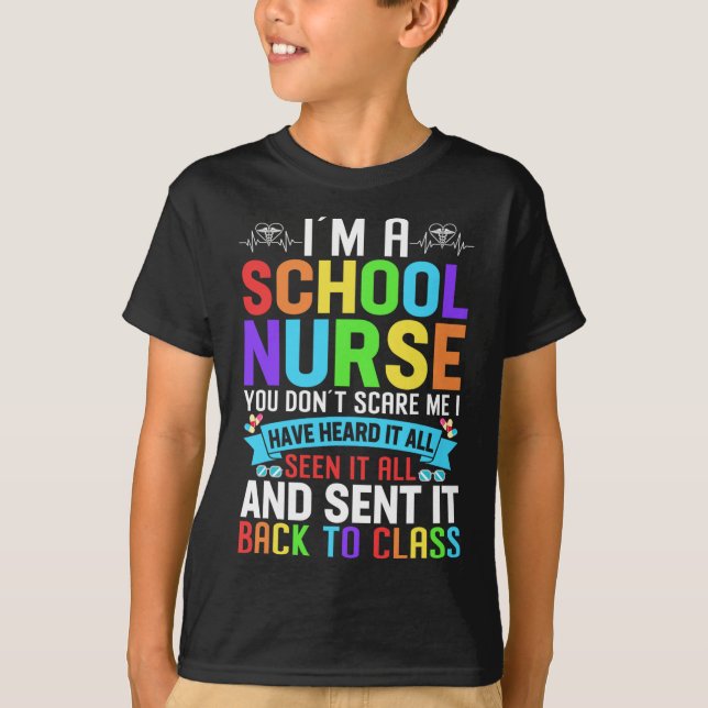 School Nurse Appreciation Nursing Elementary Schoo T-Shirt (Front)
