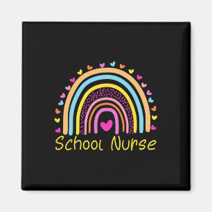 School Nurse Boho Rainbow Nurse Day Byck To School Magnet