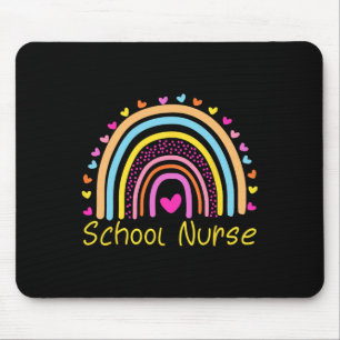 School Nurse Boho Rainbow Nurse Day Byck To School Mouse Pad