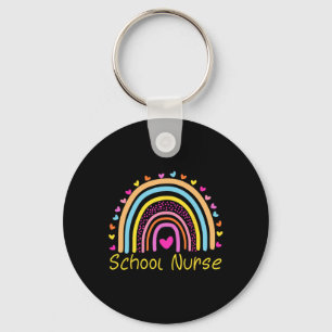 School Nurse Boho Rainbow Nurse Day Ck To School N Key Ring