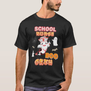 School Nurse Boo Crew Halloween Ghost Witch Pumpki T-Shirt