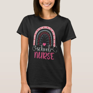 School Nurse Cute Rainbow Leopard Nurse Week 2022 T-Shirt
