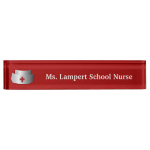 School Nurse Desk Namepalte Nameplate