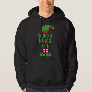 School Nurse Elf Christmas Family Matching Hoodie