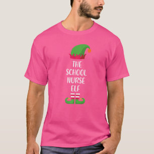 School Nurse Elf Family Matching Group Christmas P T-Shirt