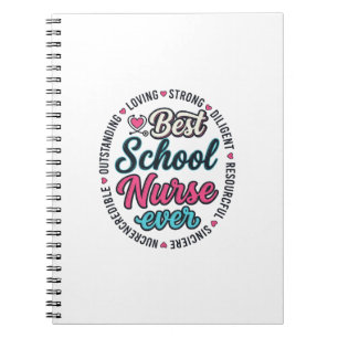 School Nurse Ever Vintage Engraving Shirt Design_1 Notebook