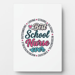 School Nurse Ever Vintage Engraving Shirt Design_1 Plaque