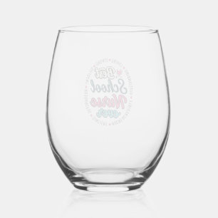 School Nurse Ever Vintage Engraving Shirt Design_1 Stemless Wine Glass