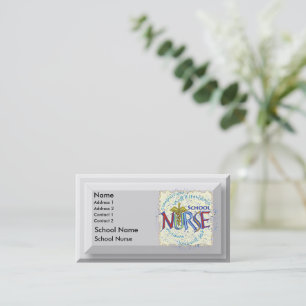 School Nurse Grey  Business Card