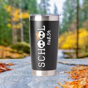 School Nurse Halloween, Cute Skull Coffee Cup Insulated Tumbler