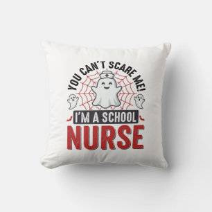 School Nurse Halloween Ghost Vintage Shirt Design_ Cushion