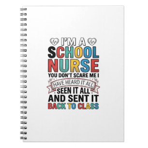 School Nurse Heard It All Funny Teacher Shirt Desi Notebook