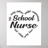 School Nurse Heart Word Cloud